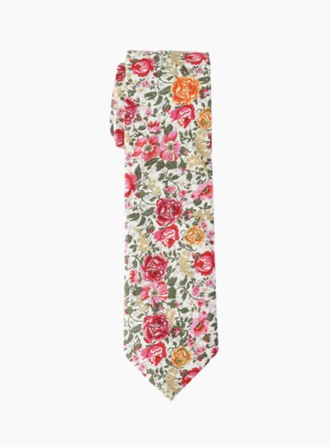 Floral ties in grey and rose colors, suitable for stylish outfits.