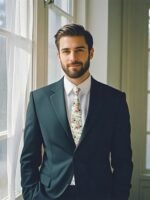 IVORY FLORAL TIE SUIT