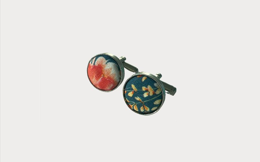 juniper floral cufflink