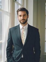 RUST FLORAL TIE SUIT