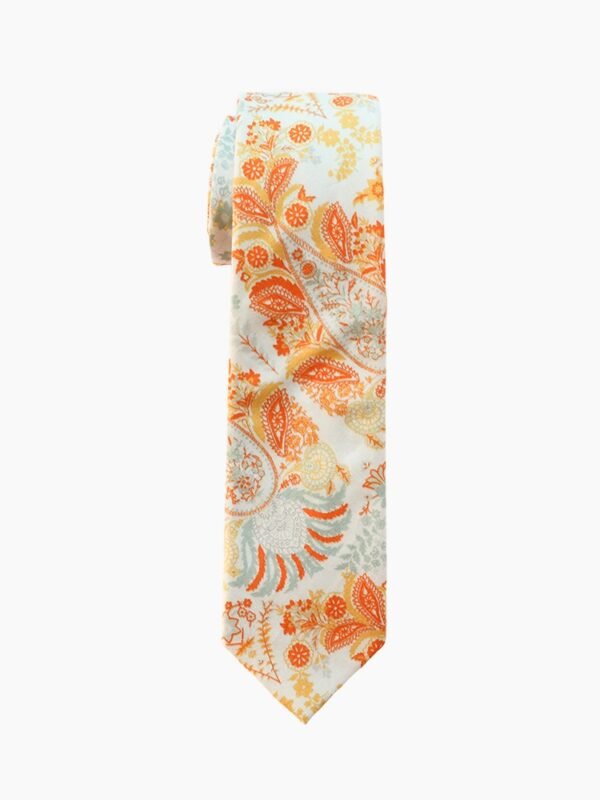 FUCHISIA PAISLEY PATTERNED TIE SUIT