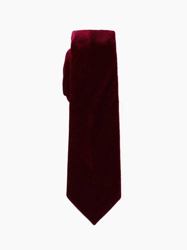 DARK BERRY VELVET TIE