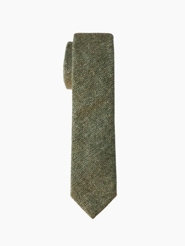 SAGE STRIPED WOOL TIE