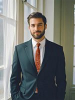 Artisan Terracotta Floral Cotton Tie Set