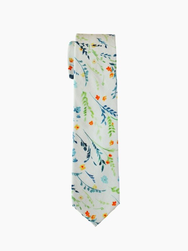 Azure Wheat Pattern Cotton Tie Set