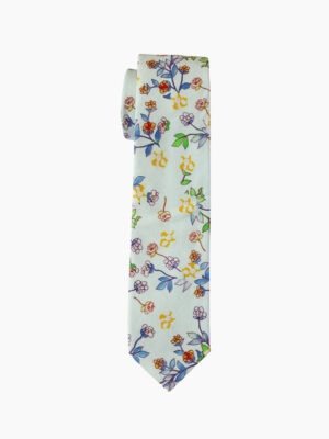 POWDER SKY FLORAL TIE SUIT