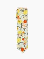 YELLOW FLORAL MEN'S TIE SUIT
