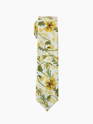 Silver Sage Floral Cotton Tie Set