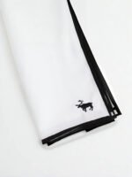 HAND - ROLLED HEM POCKET SQUARE WITH FAWN DESIGN