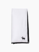 HAND - ROLLED HEM POCKET SQUARE WITH FAWN DESIGN