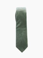 DARK EUCALYPTUS VELVET TIE
