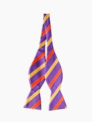 WISTERIA STRIPED SILK SELF-TIED BOW TIE