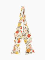 YELLOW FLORAL SELF-TIED BOW TIE