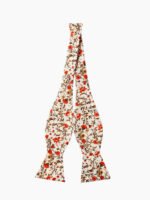 BURNT ORANGE FLORAL SELF-TIED BOW TIES