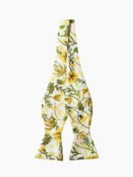 SILVER SAGE FLORAL SELF-TIED BOW TIE