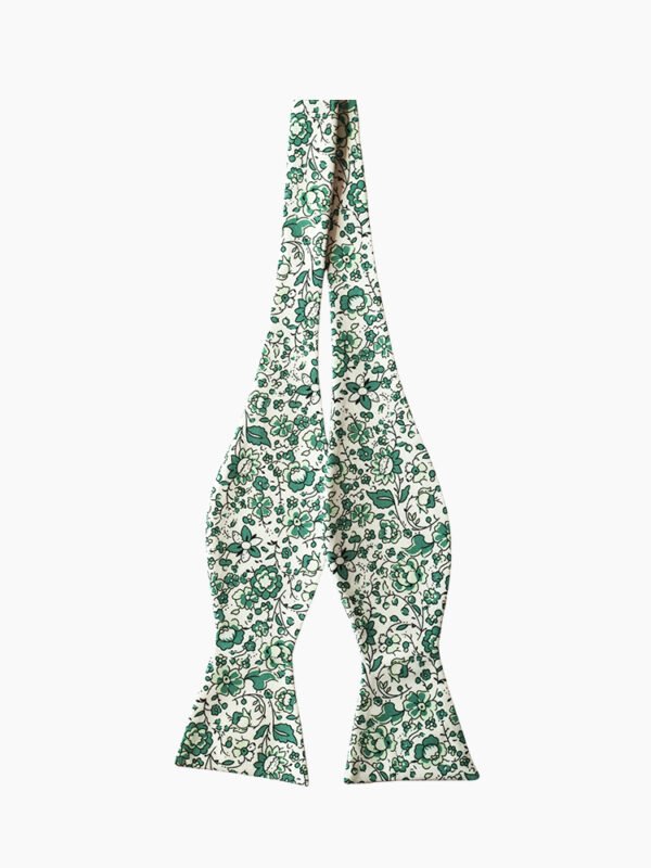 GRASS GEEN LEAF SELF-TIED BOW TIE