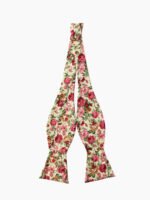 DUSTY ROSE FLORAL SELF-TIED BOW TIE