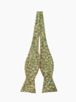 EARTHY GREEN FLORAL SELF-TIED BOW TIE