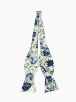 DUSTY BLUE FLORAL SELF-TIED BOW TIES