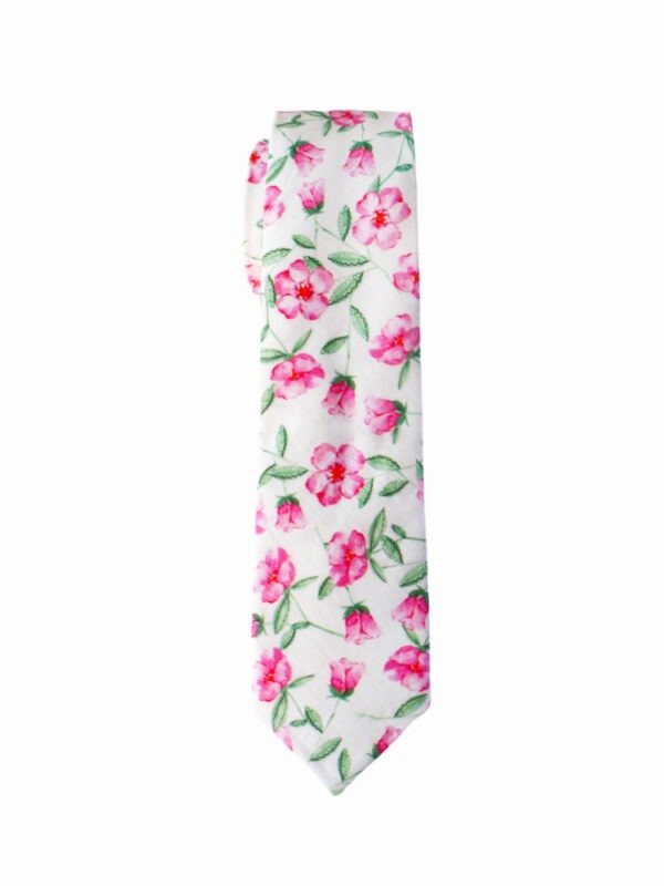 PEARL PINK FLORAL MEN'S TIE SUIT