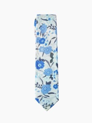 BLUE FLORAL MEN'S TIES SUIT