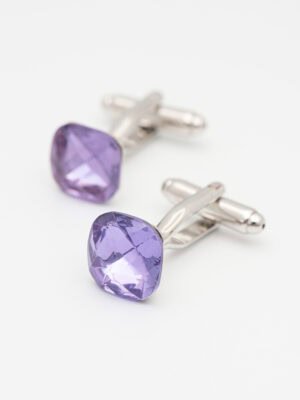 LAVENDER - HUED STERLING SILVER CUFFLINKS
