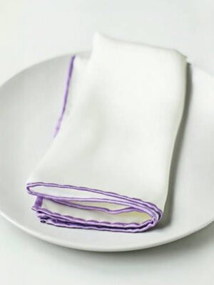 IRIS ROLLED SILK POCKET SQUARE