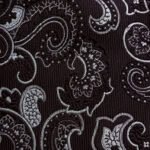 black-based white paisley