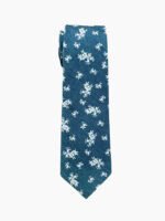 BLUE DENIM FLORAL TIE