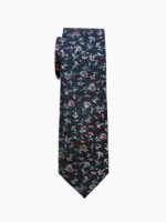 NAVY FLORAL PATTERNED MEN'S TIE