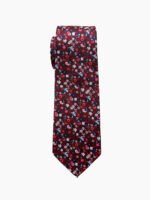 WINE FLORAL SILK MEN'S TIE