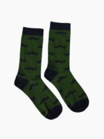 MEN'S COTTON MUSTACHE - PATTERNED SOCKS