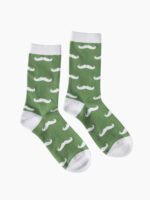 MEN'S COTTON MUSTACHE - PATTERNED SOCKS
