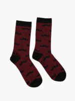 MEN'S COTTON MUSTACHE - PATTERNED SOCKS