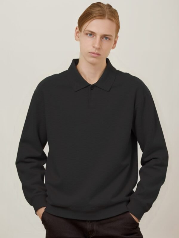 VINTAGE MEN'S IVORY POLO KNIT SWEATER