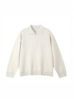 VINTAGE MEN'S IVORY POLO KNIT SWEATER