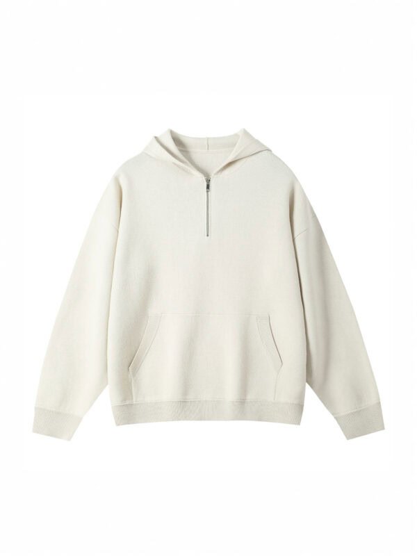 MAN'S HALF - ZIP HOODED KNIT SWEATER | 4 - COLORS