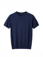 MEN'S RICH MERINO WOOL CREW - NECK SHORT - SLEEVE KNIT TEE