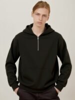 MAN'S HALF - ZIP HOODED KNIT SWEATER | 4 - COLORS