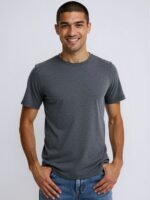 MEN'S RICH MERINO WOOL CREW - NECK SHORT - SLEEVE KNIT TEE