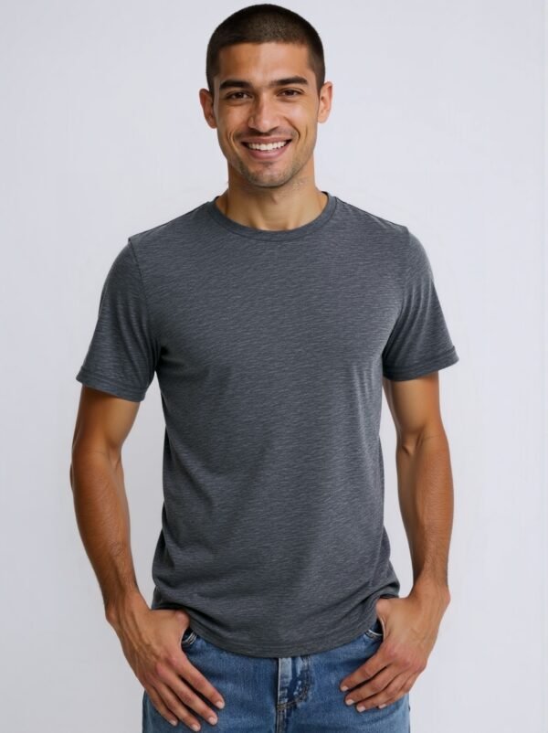 MEN'S RICH MERINO WOOL CREW - NECK SHORT - SLEEVE KNIT TEE