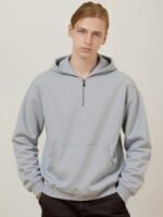MAN'S HALF - ZIP HOODED KNIT SWEATER | 4 - COLORS