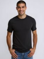 MEN'S RICH MERINO WOOL CREW - NECK SHORT - SLEEVE KNIT TEE