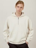 MAN'S HALF - ZIP HOODED KNIT SWEATER | 4 - COLORS
