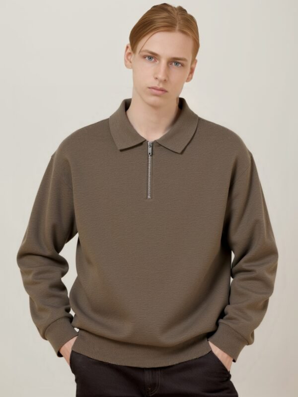 MEN'S HALF - ZIP POLO KNIT SWEATER | 4 TIMELESS COLORS
