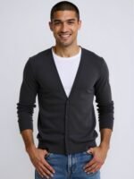 Men's V - Neck Button - Up Knit Cardigan