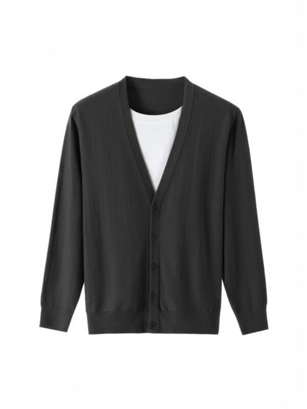 Men's V - Neck Button - Up Knit Cardigan