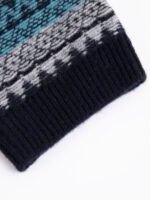 FAIR ISLE PATTERED WOOL BLEND CARDIGAN