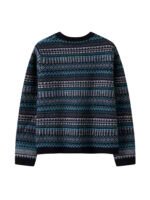 FAIR ISLE PATTERED WOOL BLEND CARDIGAN