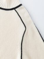 GOAT CASHMERE RICH BLACK & WHITE OVERSIZED-SLEEVE SWEATER